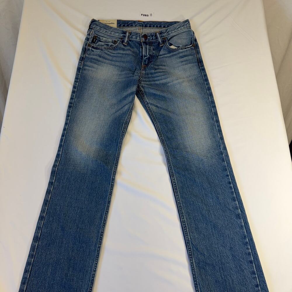 Abercrombie Kids Slim Straight Jeans Size 16 Light Wash Denim Youth Boys